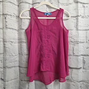 Francesca's Collections Fuchsia Blouse Size Small